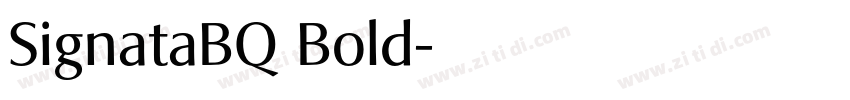 SignataBQ Bold字体转换